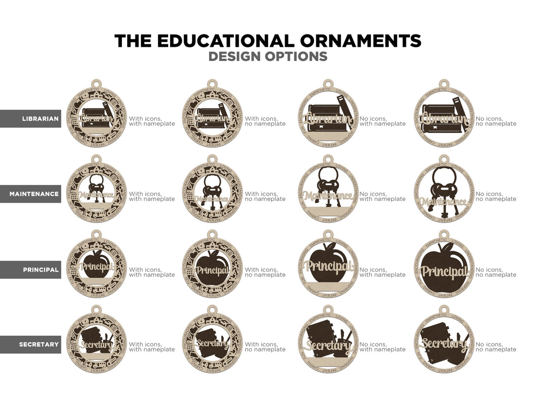 Personalized Teacher / School Ornaments