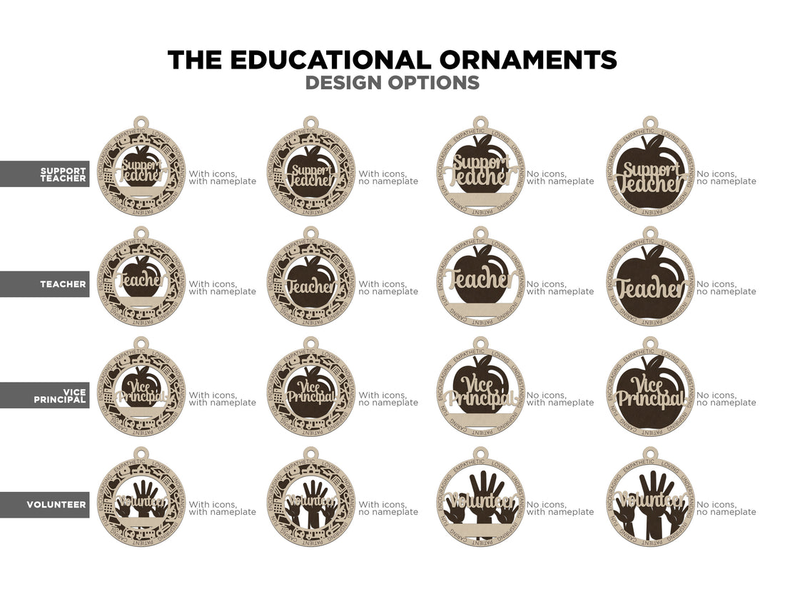 Personalized Teacher / School Ornaments