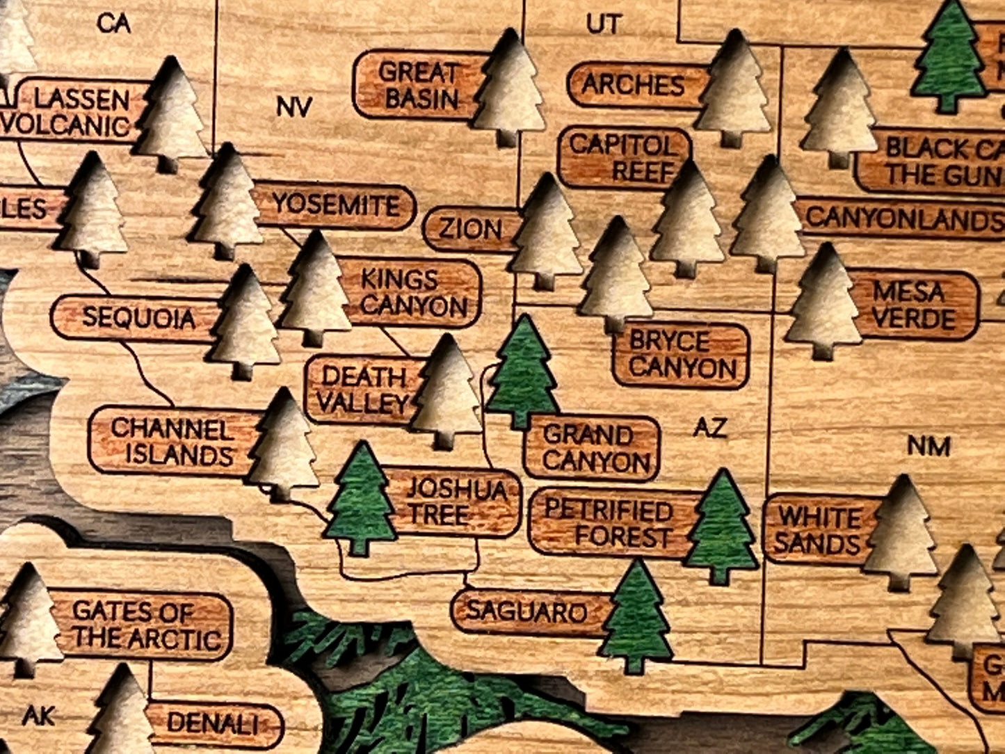 Personalized US National Park Travel Map