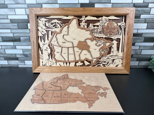 Personalized Canadian Province Travel Map