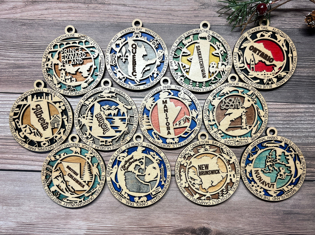 Canadian Territories & Province Ornaments