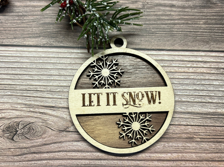 Let It Snow Snowflake Ornament