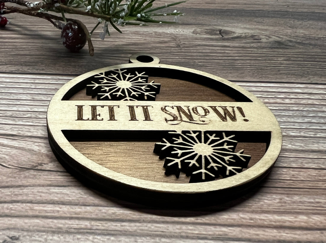 Let It Snow Snowflake Ornament