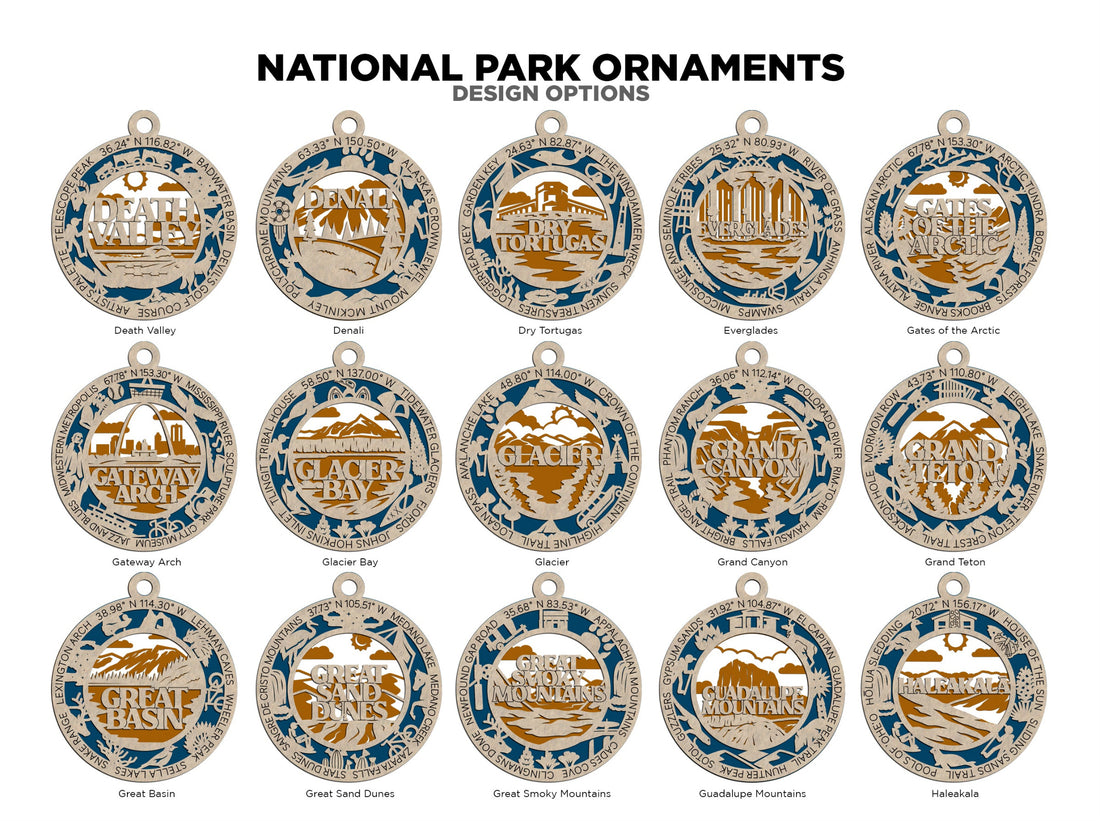 US National Park Ornaments