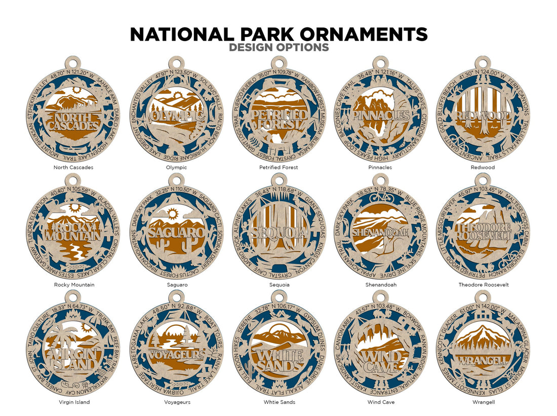 US National Park Ornaments