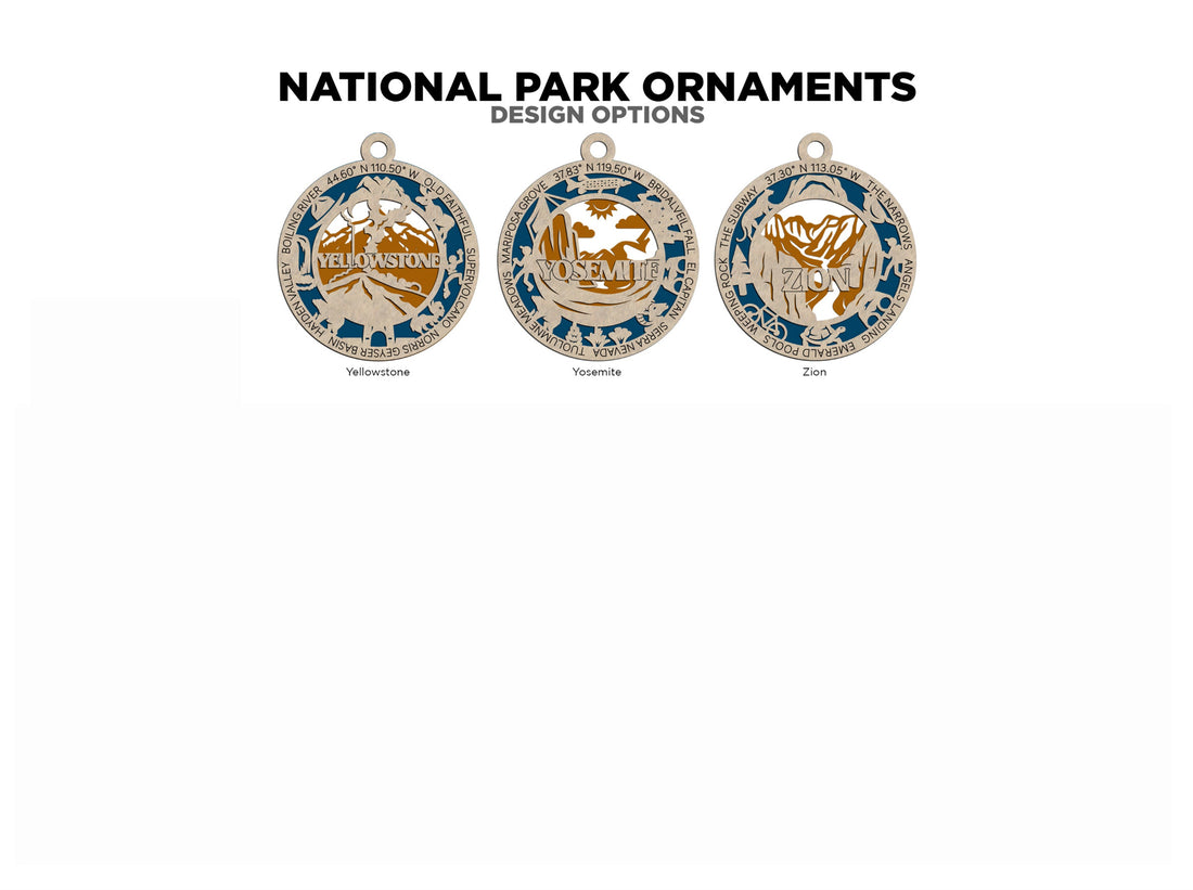 US National Park Ornaments