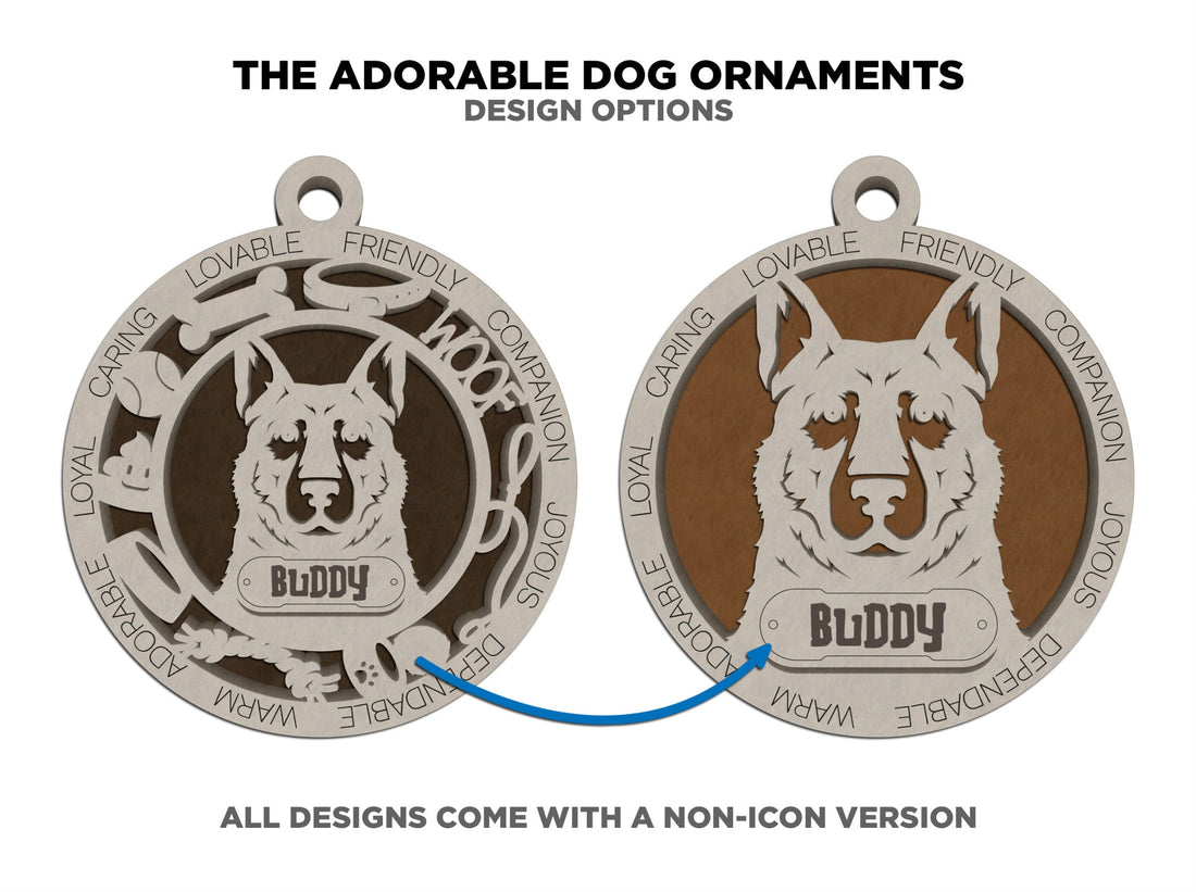 Personalized Dog Ornaments - Pack 2