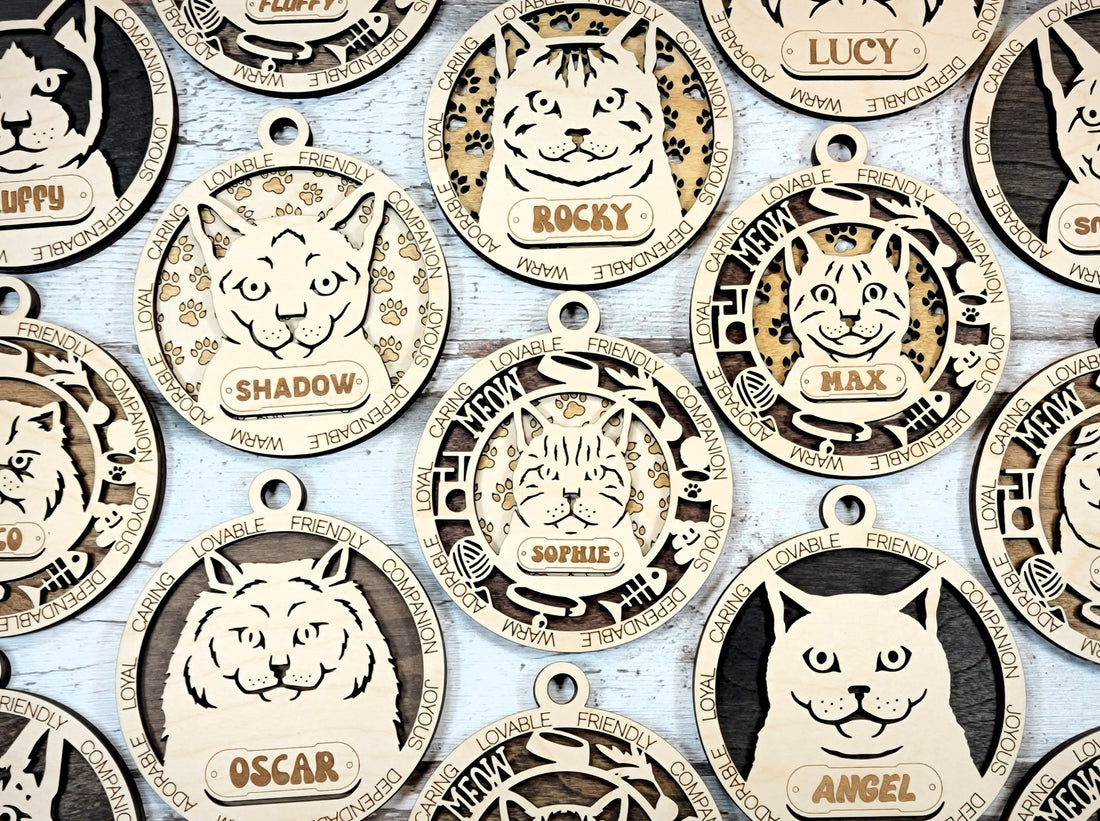 Personalized Cat Ornaments