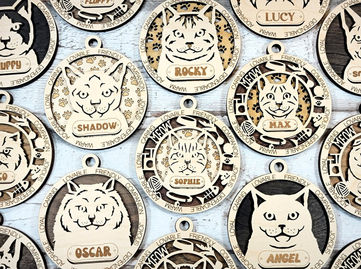 Personalized Cat Ornaments