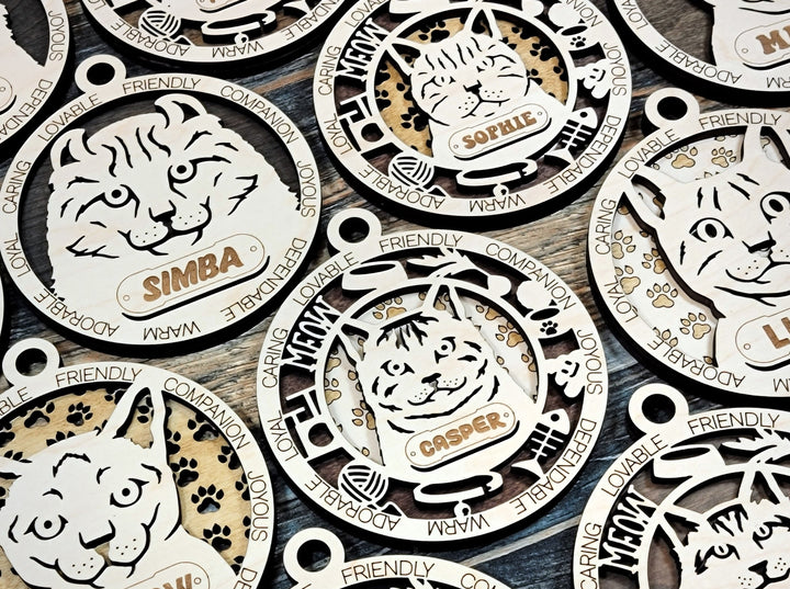 Personalized Cat Ornaments