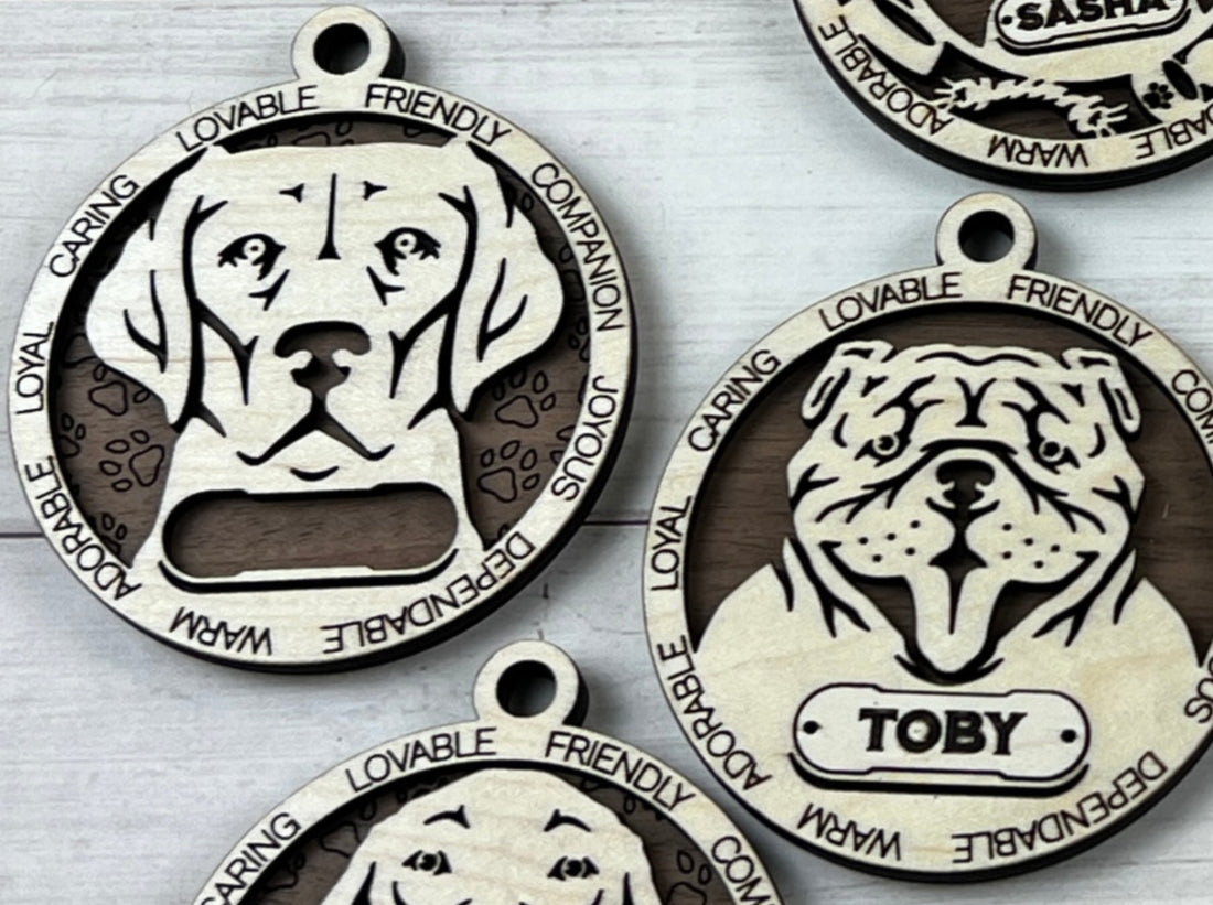 Personalized Dog Ornaments - Pack 1