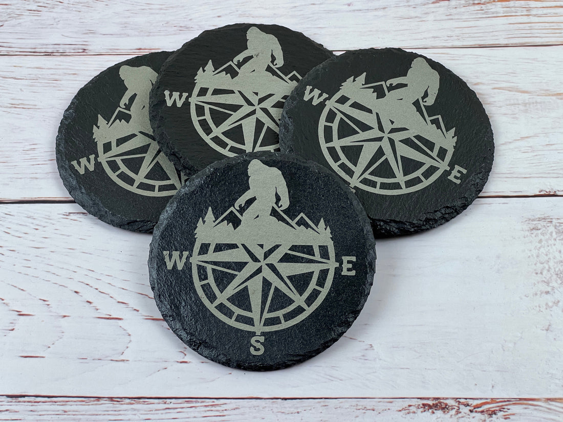 Bigfoot Compass Coasters