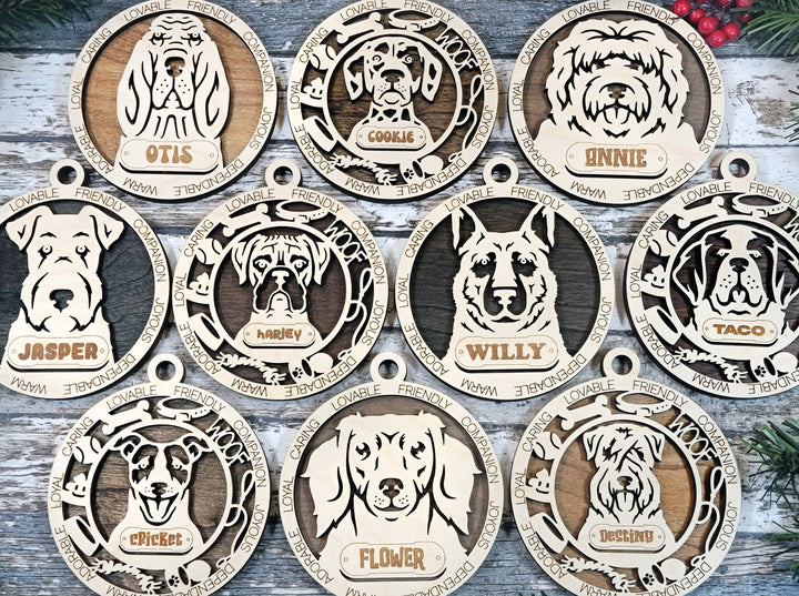 Personalized Dog Ornaments - Pack 2