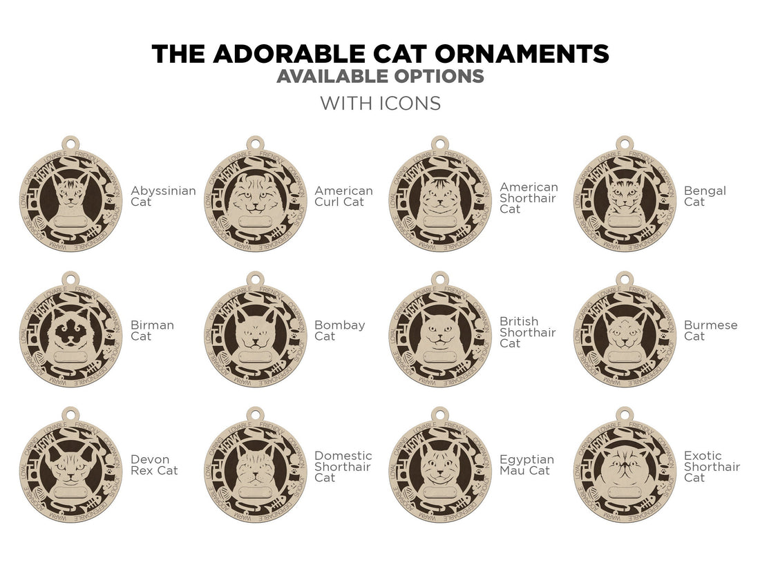 Personalized Cat Ornaments