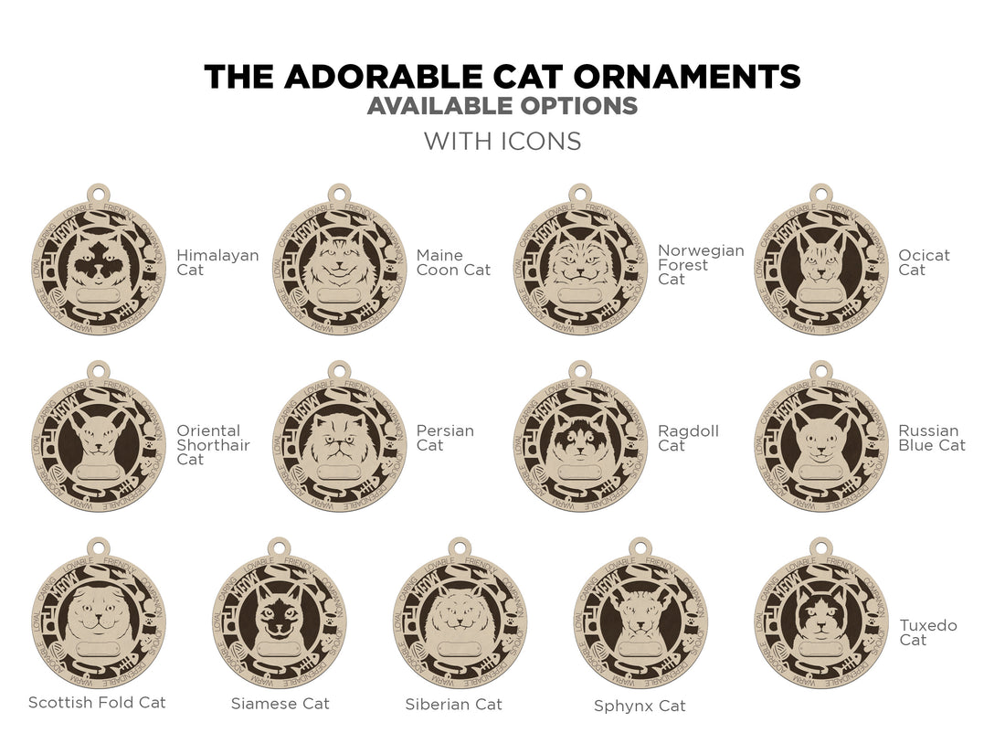 Personalized Cat Ornaments